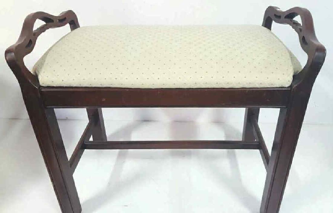 Carved and Upholstered Bench Carved and upholstered (1 of 6)