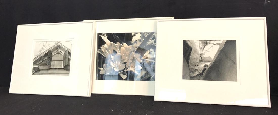 3 Piece White Framed B&W Photographs 3 Piece White (1 of 10)