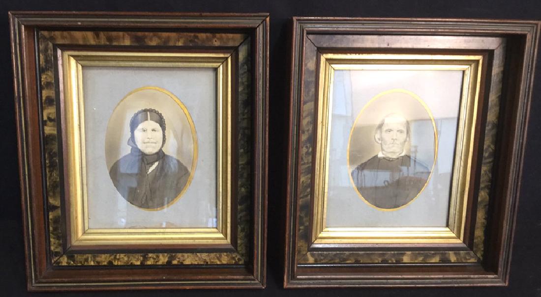Pair Antique Framed Ancestor Portraits (1 of 8)