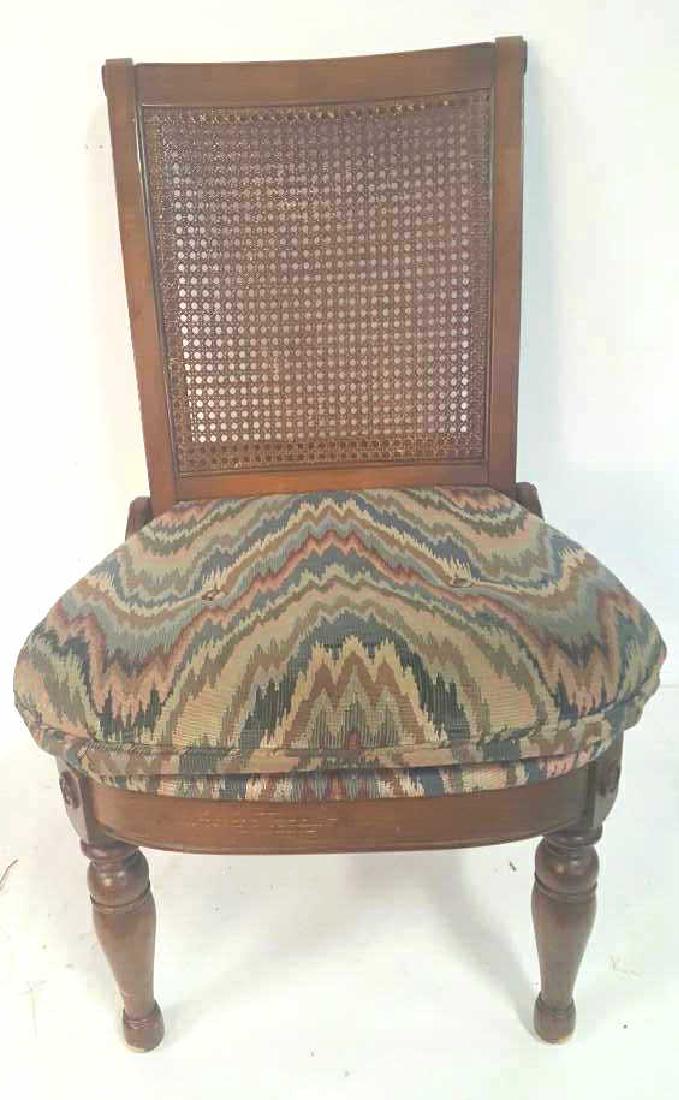 Carved Wooden Upholstered Fireside Chair (1 of 9)