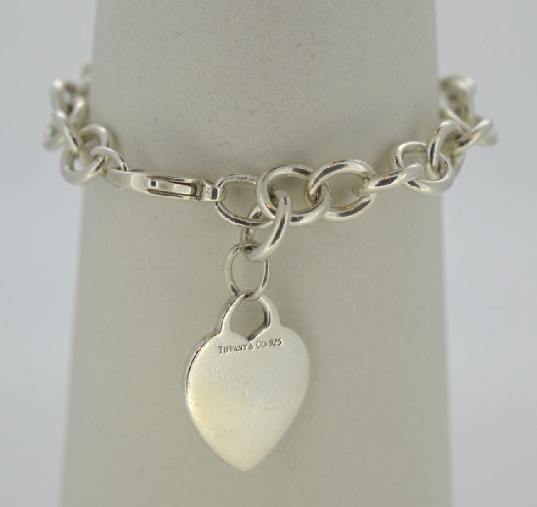 Tiffany Sterling Silver Bracelet Heart Charm (1 of 5)