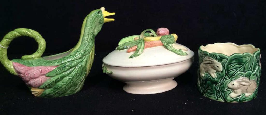 Duck Pitcher Vegetable Tureen Rabbit Planter (1 of 10)