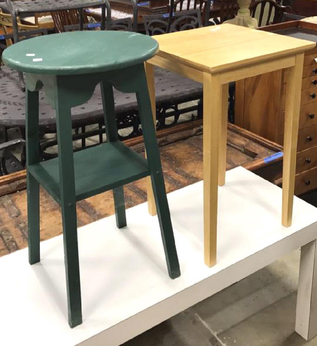2 Vintage Style Wood Corner Tables (1 of 6)