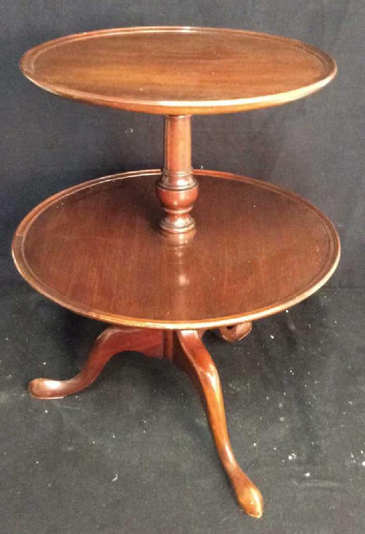 BAKER Two Tiered Mahogany Pedestal Table (1 of 9)