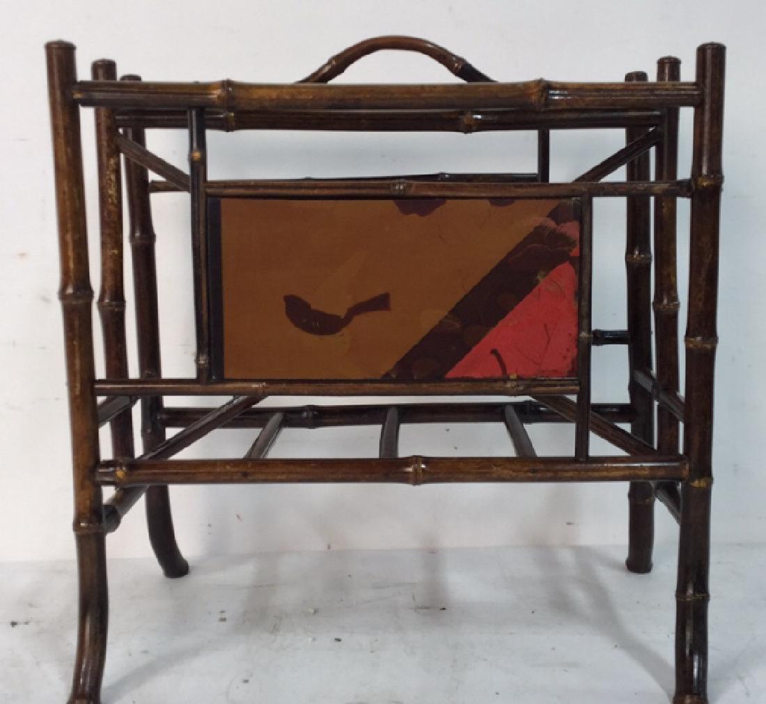 Antique Bamboo Wood Magazine Rack Antique magazine (1 of 8)