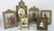 Group 6 Antique Victorian Picture Frames Brass Bronze