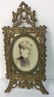 Group 6 Antique Victorian Picture Frames Brass Bronze - 6