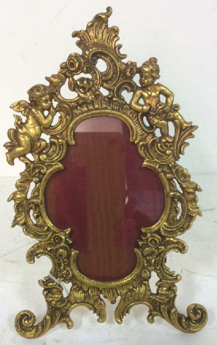 Antique Gilded Bronze Cherub Frame Antigua Gilded (1 of 10)