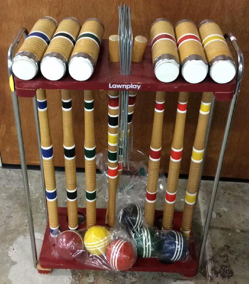 Vintage Croquet Set Vintage colorful wood croquet set (1 of 7)