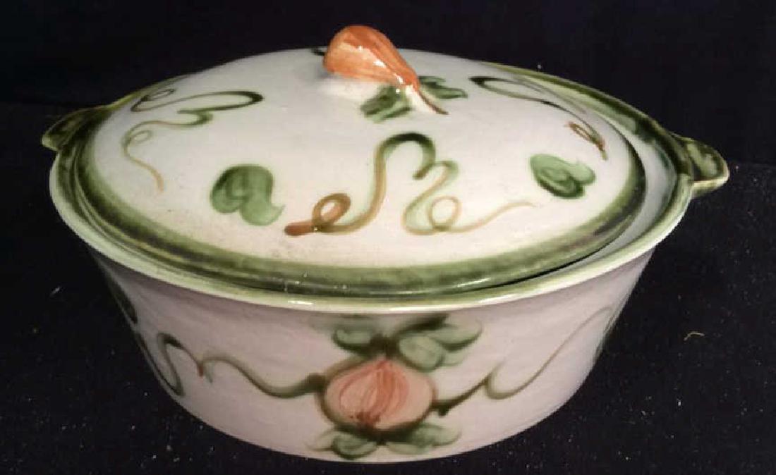 Centerpiece Hand painted Signed Ceramic Bowl Hand (1 of 8)