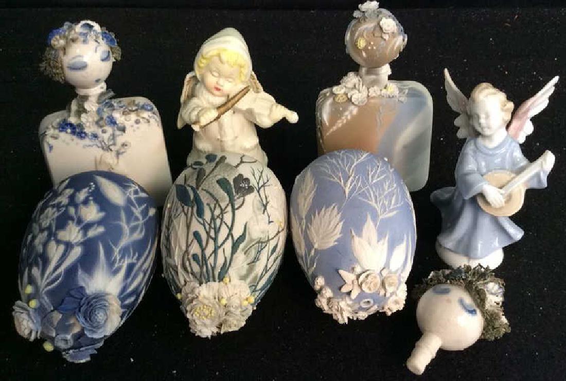 Group Vintage Collectible Porcelain 2 Angel figurines , (1 of 7)