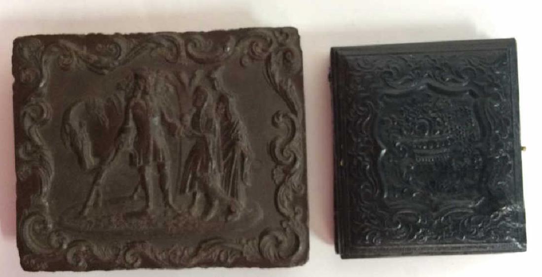 2 Antique Fokding Picture Frames Boxes First hinged (1 of 10)