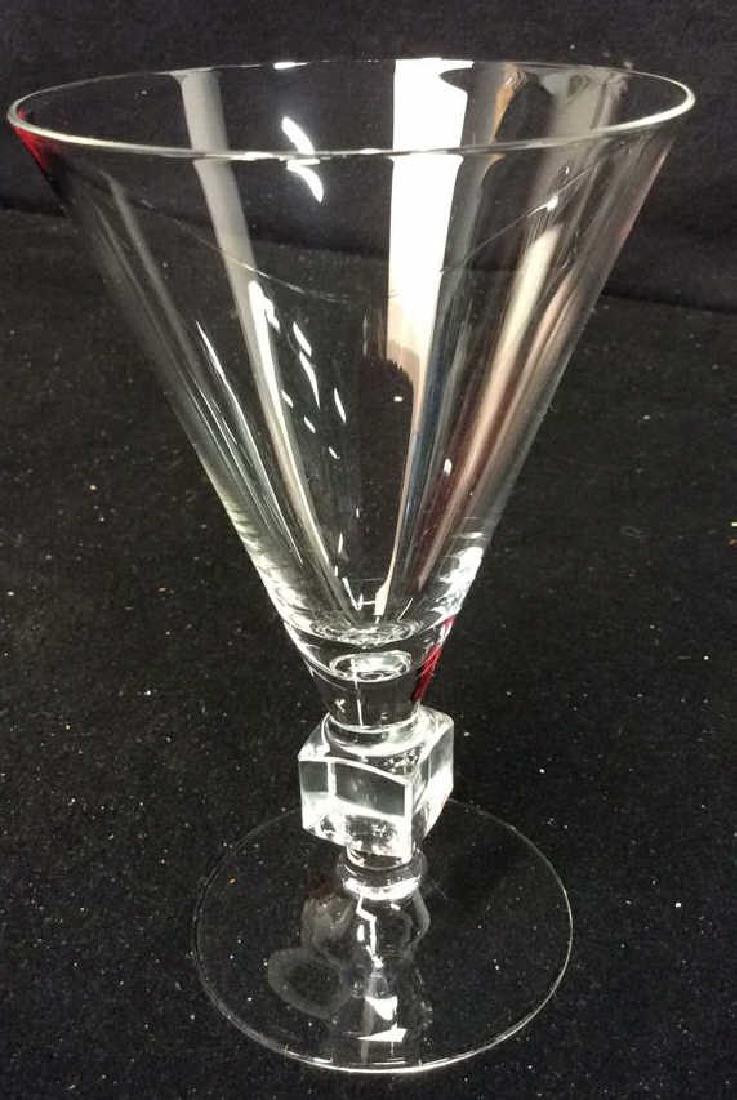 Partial Set Vintage Crystal Stemware Triangle tops (1 of 4)