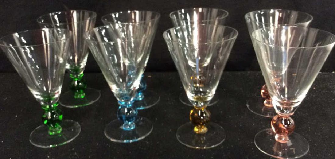 Group Colored Crystal Stemware Vintage Stemware (1 of 9)