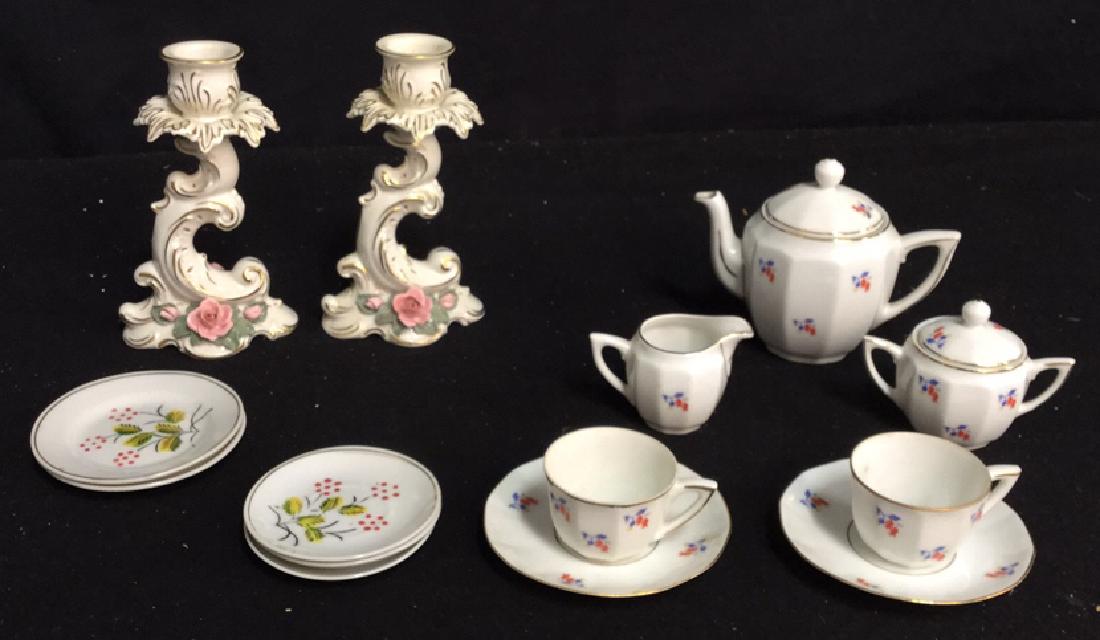 Pair of Alka Porcelain Candlestick Holders & More (1 of 10)