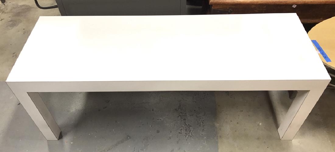 White Parsons Coffee Console Table (1 of 6)