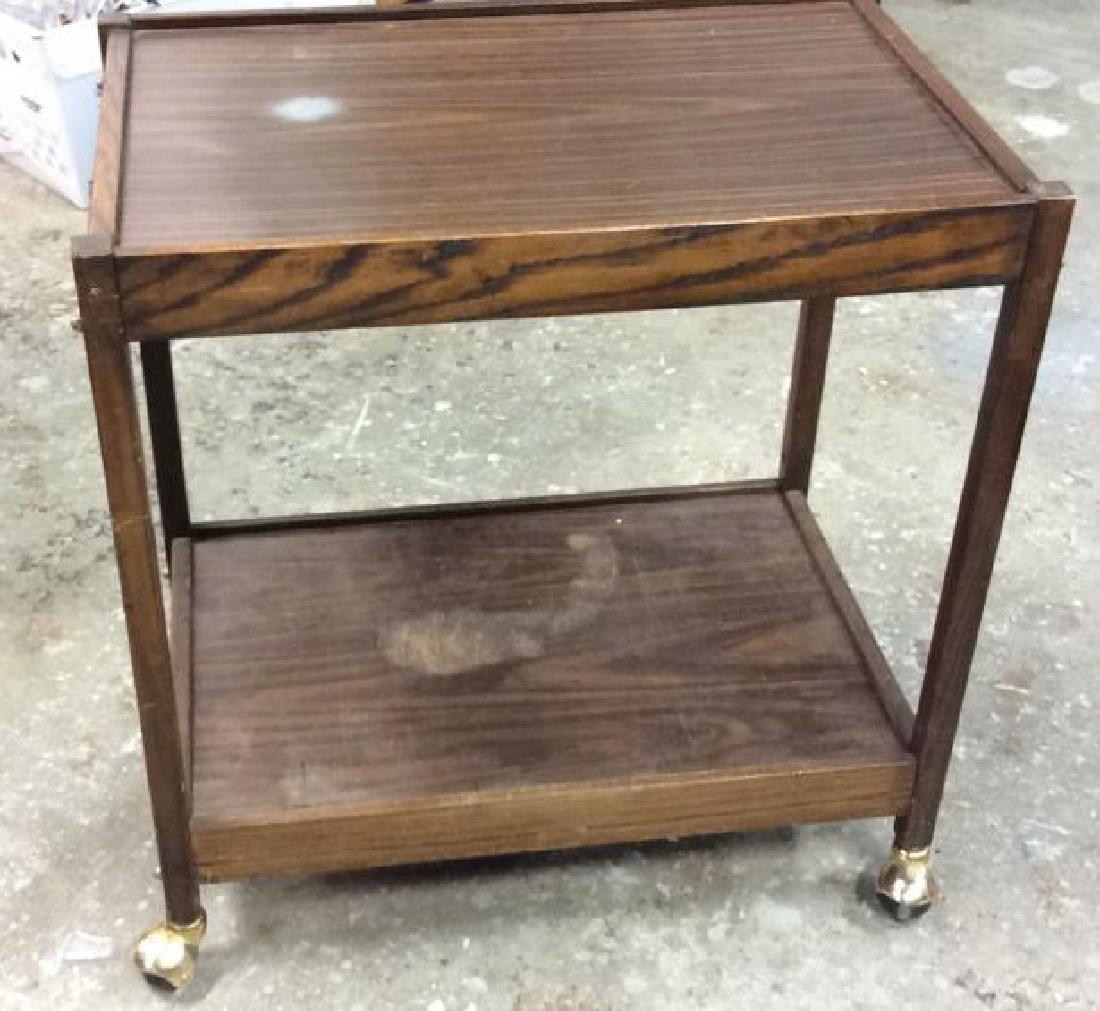 2 Tiered Vintage Bar Cart on Casters (1 of 5)