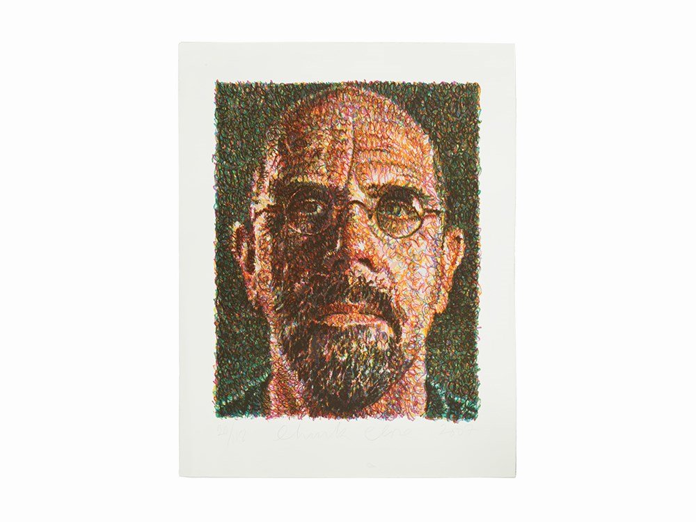 Chuck Close, Print, ‘Self Portrait/Lincoln Center',: Color screenprint and lithograph on Somerset USA, 2007 Chuck Close (b. 1940) – American Photorealist artist ‘Self Portrait/Lincoln Center’ Signed and dated in pencil lower margin ‘Chuck Close