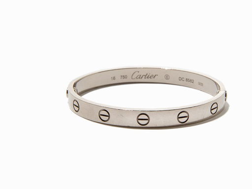 Cartier Love Bracelet 18k White Gold Usa C 1995 Cartier Love Bracelet 18k White Gold Usa C 1995