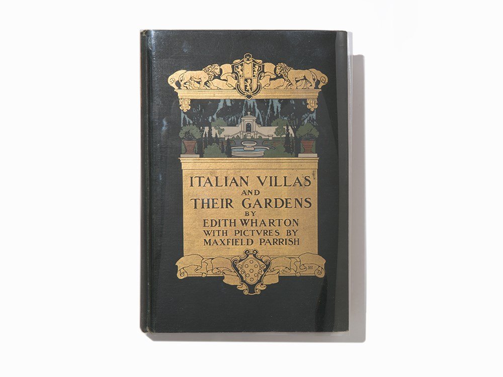 Edith Wharton, “Italian Villas and their Gardens,” New: Edith Wharton (1862-1937) – American writer and designer Maxfield Parrish (1870-1966) – Celebrated American painter and illustrator, known for his fantastical landscapes New York: The Century Co.,