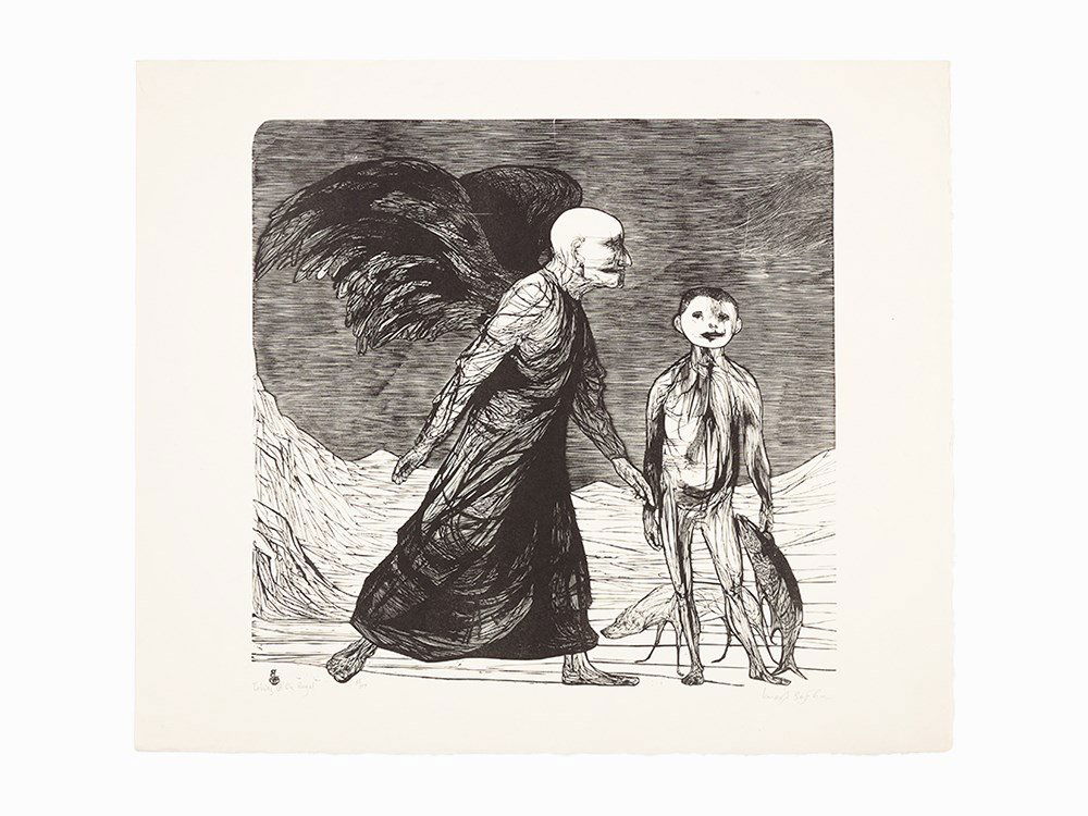 Leonard Baskin, ‘Tobias and the Angel’, Wood Engraving, (1 of 6)
