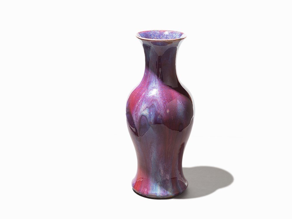 Flambe Glaze Baluster Vase, 19th C. (1 of 10)