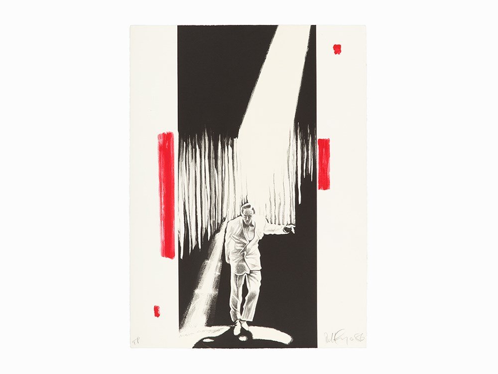 Robert Longo, ‘The Entertainer’, Lithograph, 1986: Lithograph on wove paper USA, 1986 Robert Longo (b. 1953) – American artist Signed and dated in pencil, numbered ‘TP’ Published by Derriere L’Etoile Studios, Inc., New York Full sheet printed
