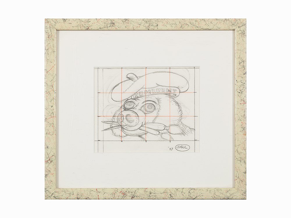 Peter Saul, ‘Rembrandt’, Pencil, 1987 (1 of 5)