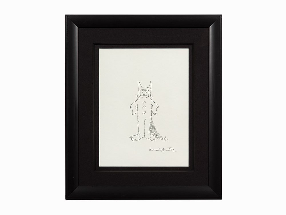 Maurice Sendak, ‘Max, Where the Wild Things Are’, 1988: Pencil on paper U.S.A., 11988 Maurice Sendak (1928-2012) – American illustrator and writer of children’s books Signed ‘Maurice Sendak’ lower right Certificate of authenticity from AFA Gallery
