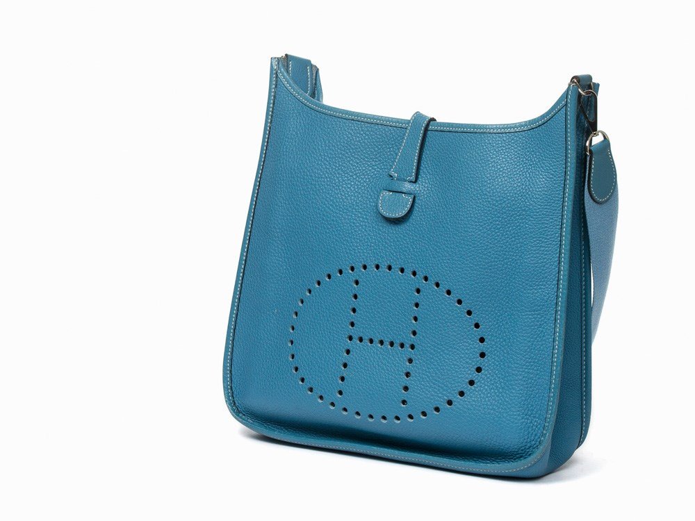 Hermès, Blue Jean Evelyne Shoulder Bag, France, c. 2005 (1 of 7)