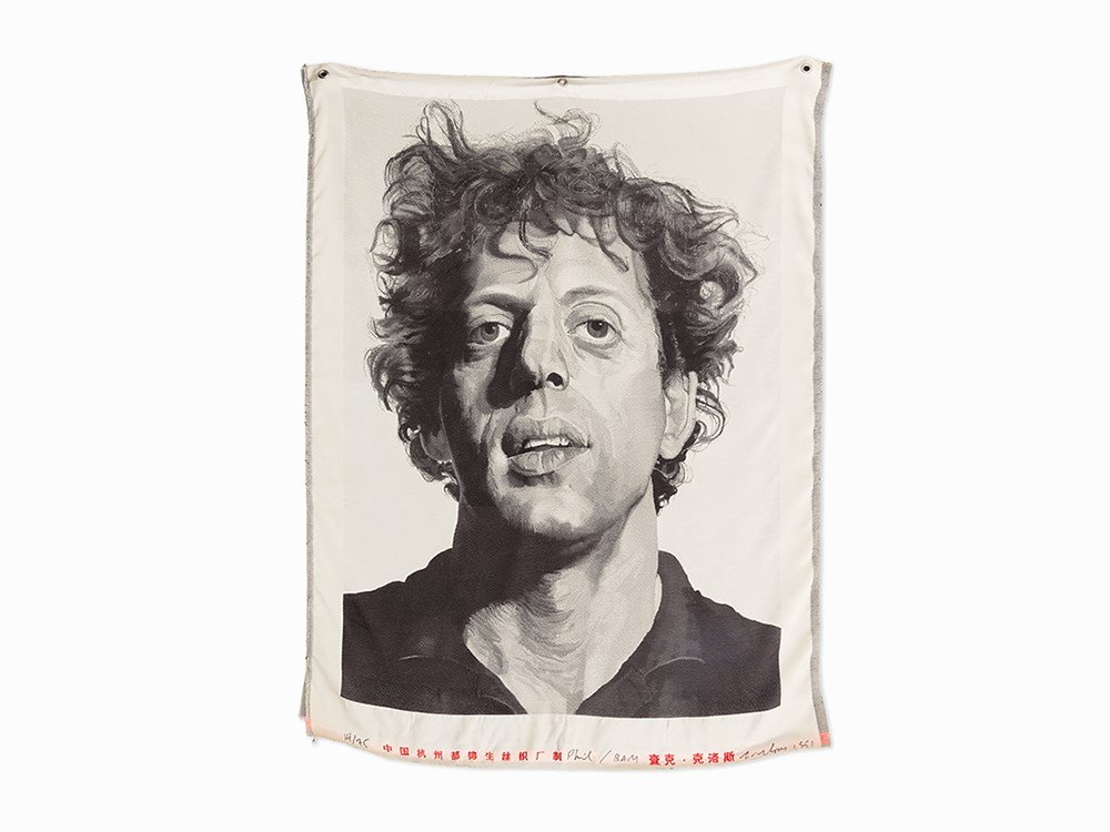 Chuck Close phil from Bam Silk Tapestry 1991