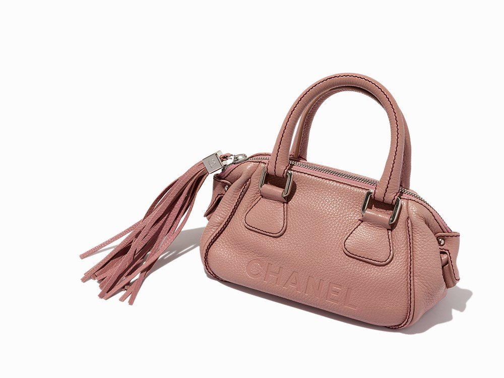 Chanel, Dusty Pink Grained Leather Tassel Bag, c. 2003 (1 of 10)