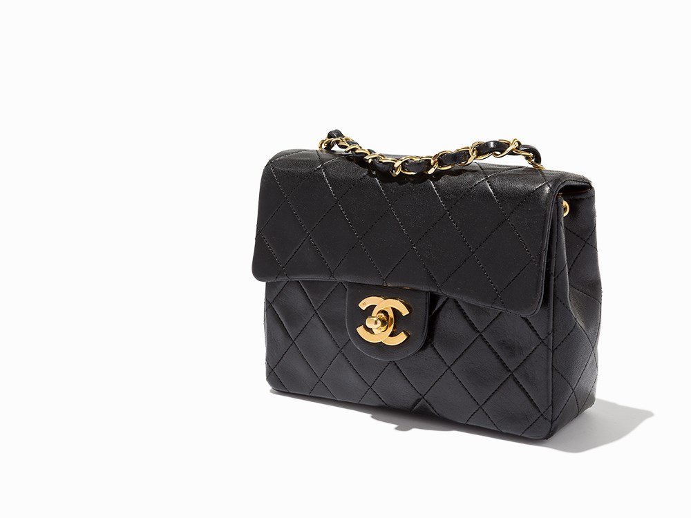 Chanel, Black Quilted Lambskin Mini Single Flap, c. (1 of 10)
