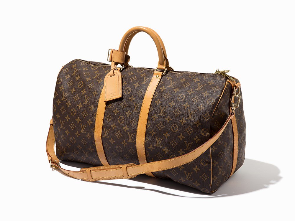 Louis Vuitton, Brown Monogram Keepall Bandouliere 50, (1 of 10)