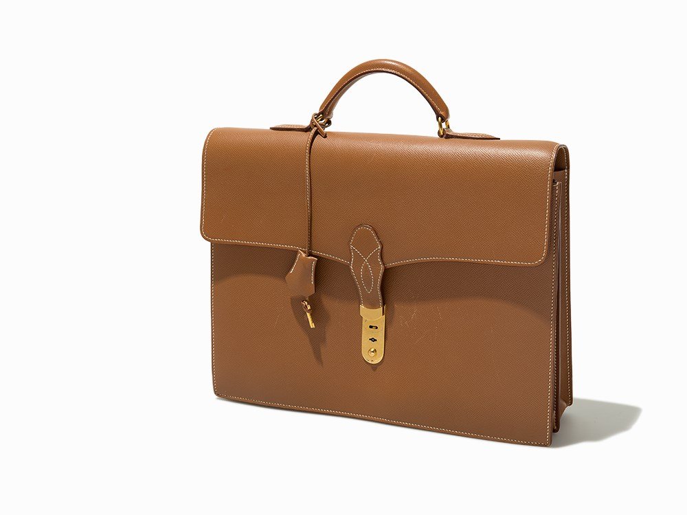 Hermès, Tan Ardennes Leather Sac a Depeche Briefcase, (1 of 10)