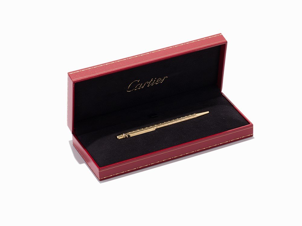 Cartier Mini Style Must Ballpoint Pen, Gold, France (1 of 8)
