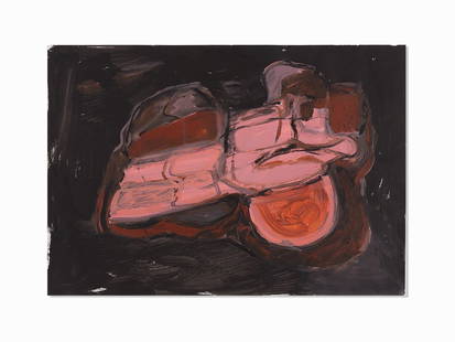 Phyllida Barlow, Untitled, Acrylic on Paper, ca. 2000: Acrylic on paper United Kingdom, 2010 Phyllida Barlow (b. 1944) – British artist Provenance: Studio Voltaire, London direct to Private Collection, USA Dimensions: 19 ¾ x 27 ½ in. (50.2 x 69.9 cm)