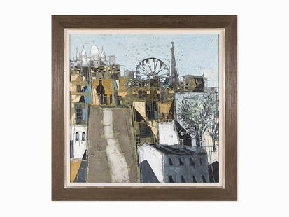 Claude Venard, “Paris,” Oil on Canvas, 20th C.: Auction announcements 24th June 2016Lot 21: The canvas is not relined. Oil on canvas Painted in France Claude Venard (1913-1999) French painter Signed “C. Venard” lower left center Provenance: Val
