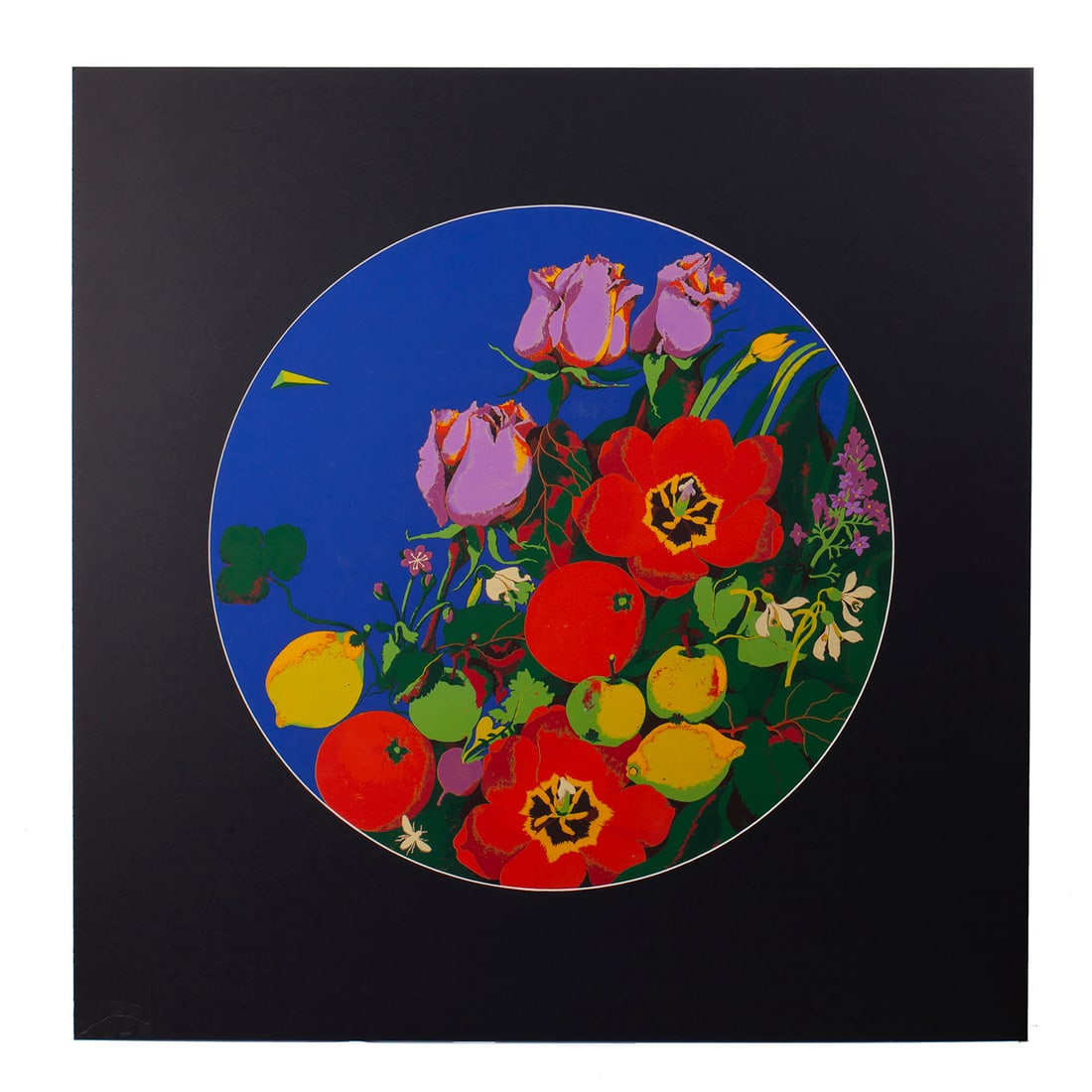 Malle Leis (1940â€“2017) "Flowers XL" Serigraphy: Malle Leis (1940â€“2017)"Flowers XL"1975, Serigraphy. Edition: 2/22.Signed lower center: Lilled XL serigraafia 2/22; lower right corner: M.Leis 1975.a. Diameter: 49 cm. You can see works of Malle