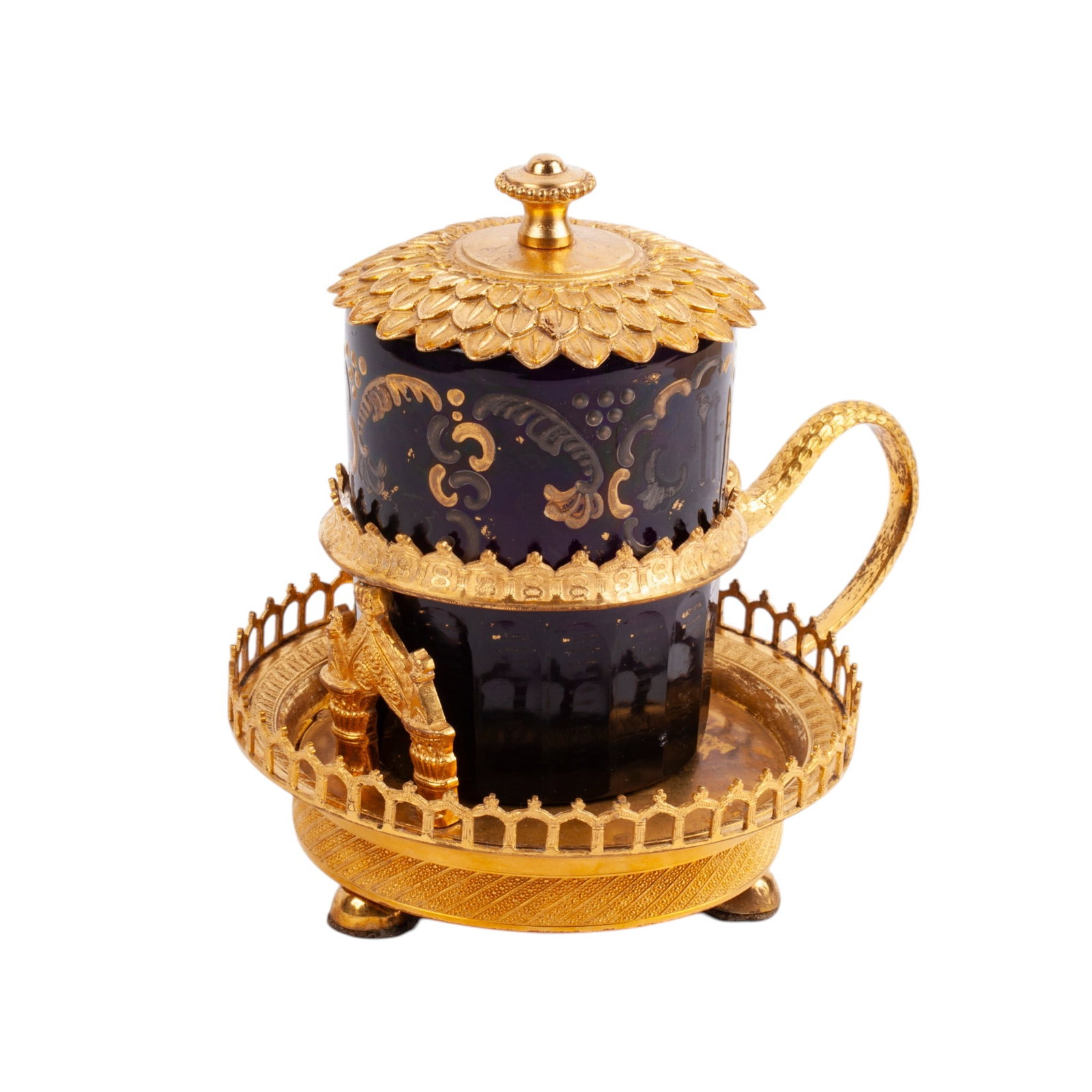 Imperial Glass Manufactory Beaker with Stand and Cover, St Petersburg, 1830s (1 of 4)