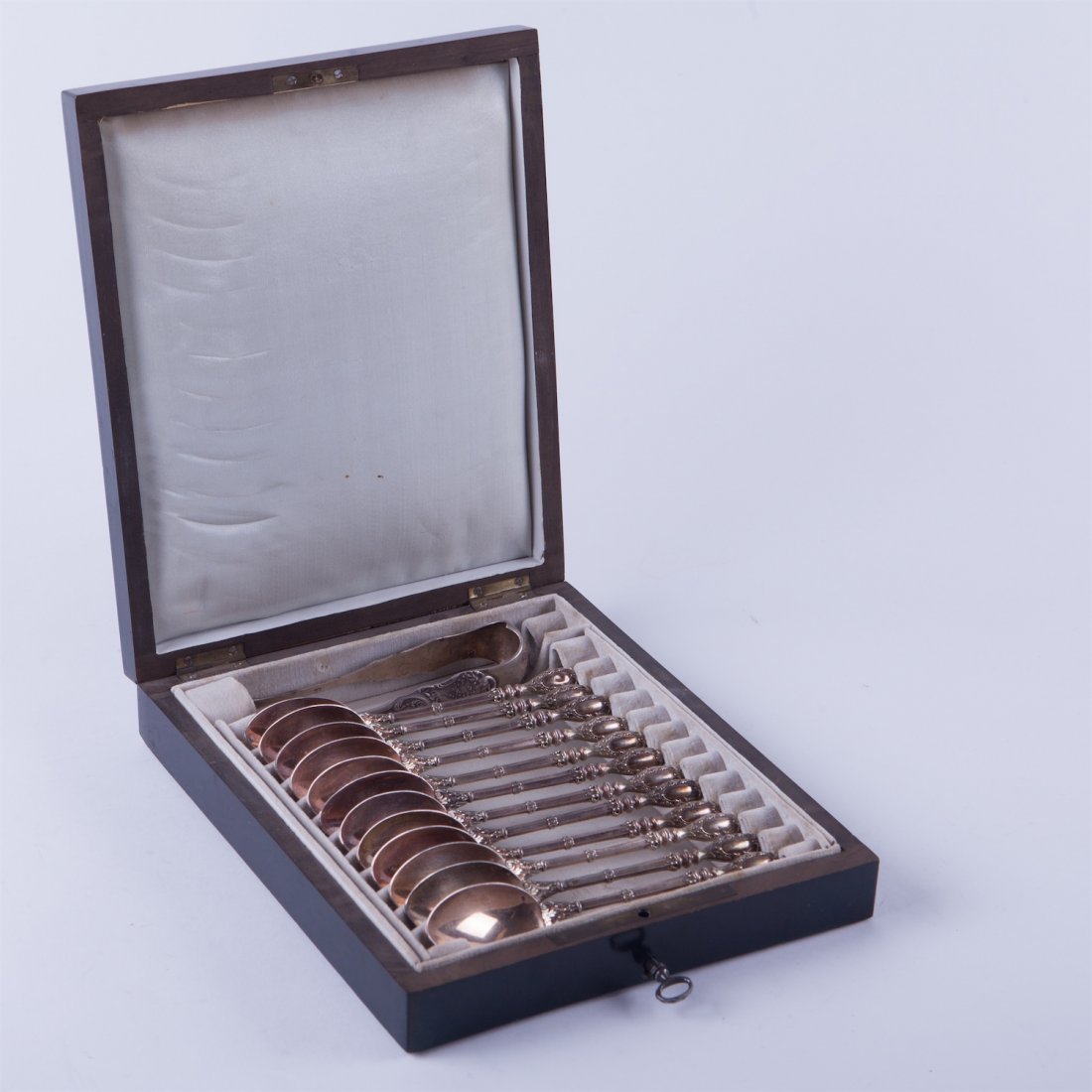 French solid silver tea spoons set.: French solid silver tea spoons set. 950 proof. Weight of silver: 212 gr.