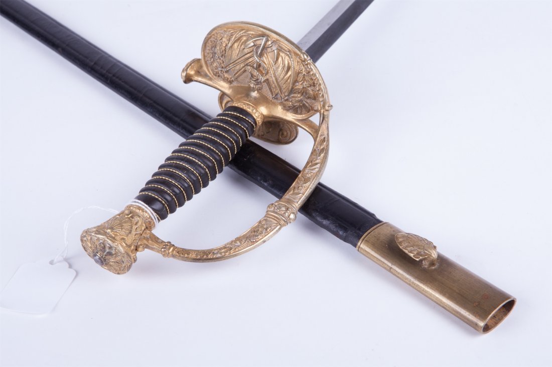 French navy officer sword. Model 1837 y.: French navy officer sword. Model 1837 y. Dimensions: 97 cm. long with scabbard.