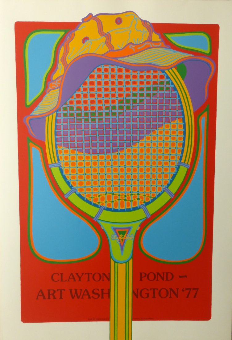 Serigraph for Art Washington '77 by Clayton Pond.: Serigraph measuring 40" x 28". Not signed or dated.