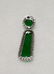 GIA 18K WG Natural Apple Green Jadeite Diamond Pendant - 2