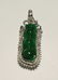 GIA 18K WG Natural Icy Green Jadeite Diamond Pendant