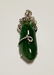 GIA 18K WG Natural Icy Green Jadeite Diamond Pendant