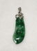 GIA 18K WG Natural Green Jadeite Diamond Pendant - 2