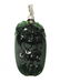 GIA 18K WG Natural Dark Green Jadeite Diamond Pendant