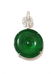 GIA 18K WG Natural Icy Green Jadeite Diamond Pendant