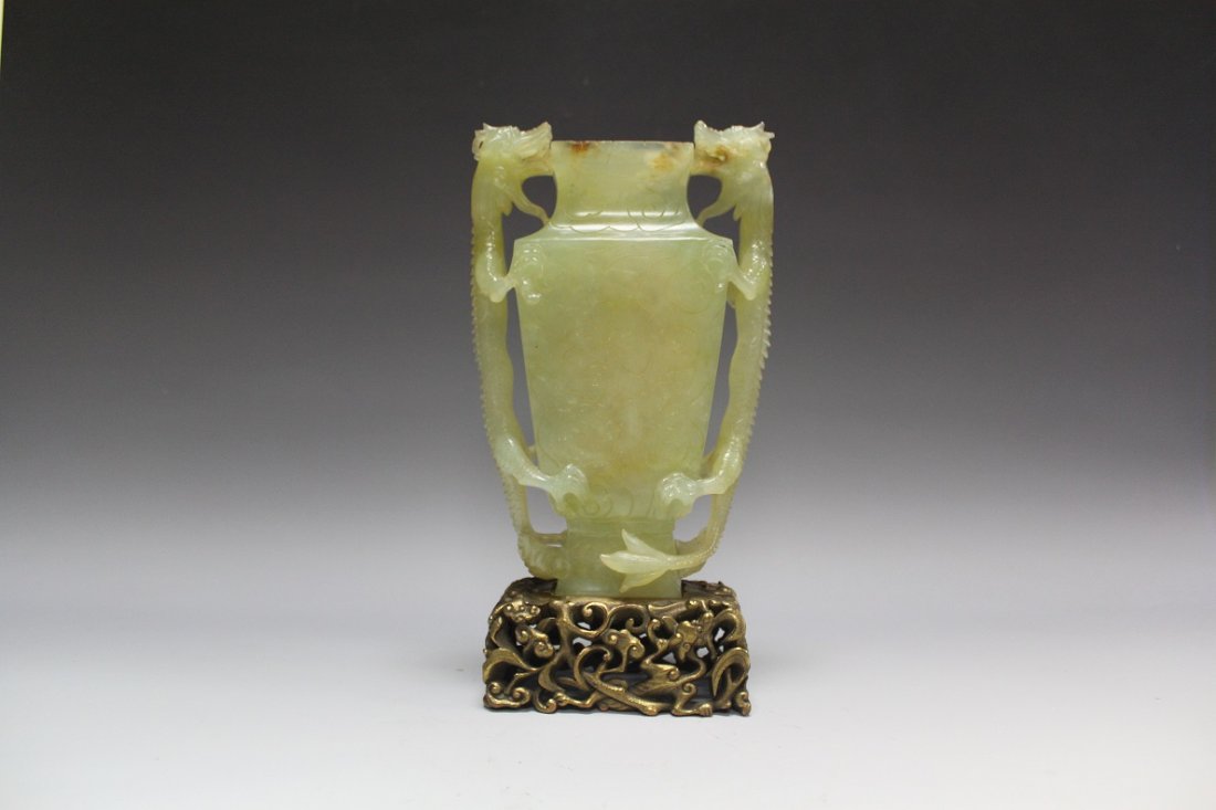 A Fine Celadon Jade Vase (1 of 2)